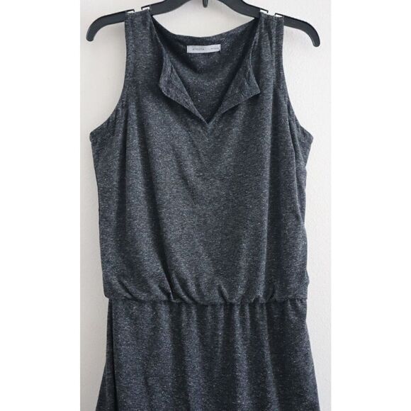 Athleta Women's Sz S Charcoal Gray Heather Vida Sleeveless Drop Waist Tank Dress - Picture 4 of 9